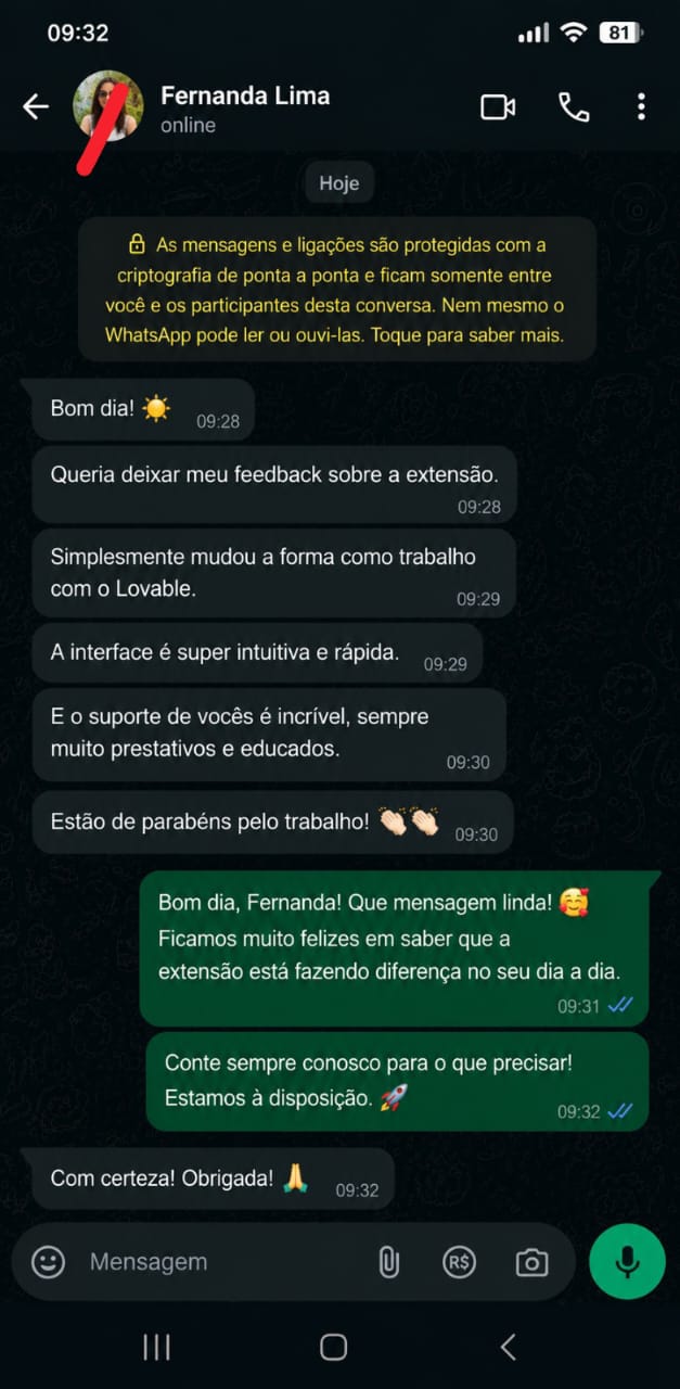 Feedback do Cliente 3