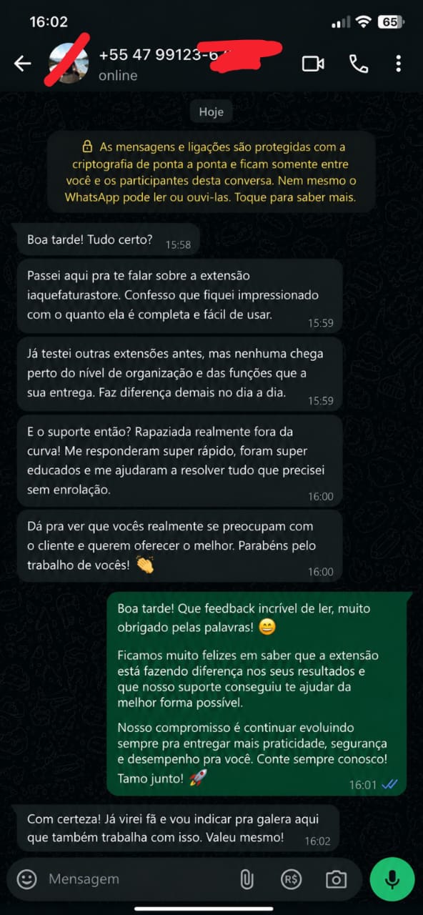Feedback do Cliente 5