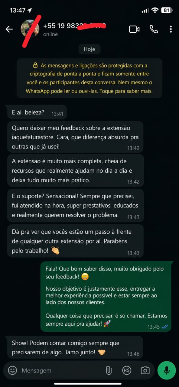 Feedback do Cliente 7