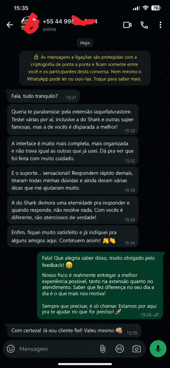 Feedback do Cliente 8